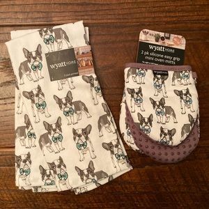 French Bulldog Kitchen Towels & French Bulldog Mini Oven Mitts, French Bulldogs